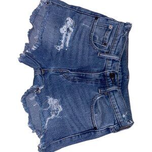 Levis distressed shorts